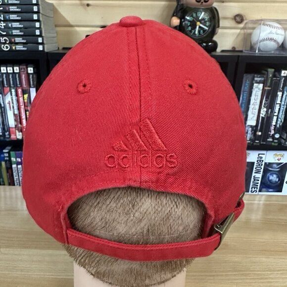 Chicago Blackhawks Hat Adidas Embroidered Dad Cap Hockey Hat Red - Picture 4 of 6